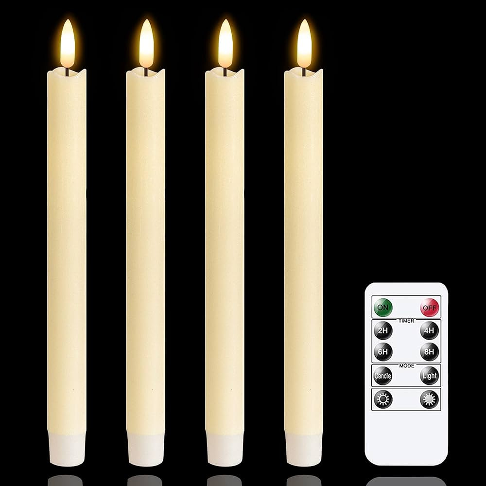 Mavandes LED Flameless Taper Candles with Remote Timer,Ivory Battery Operated Flickering Window C... | Amazon (CA)