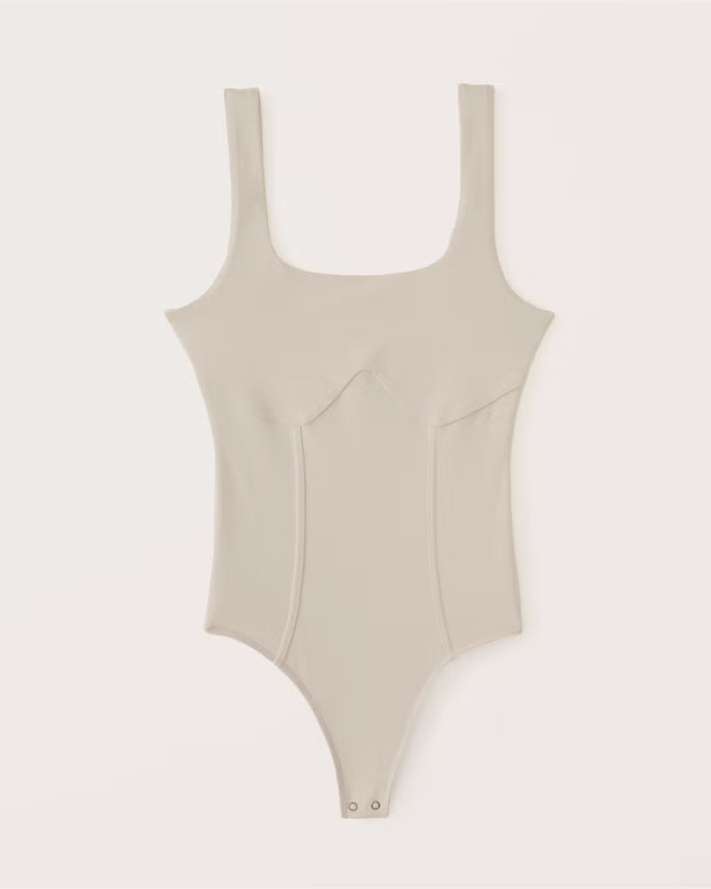 Women's Double-Layered Seamless Fabric Corset Bodysuit | Women's Tops | Abercrombie.com | Abercrombie & Fitch (US)