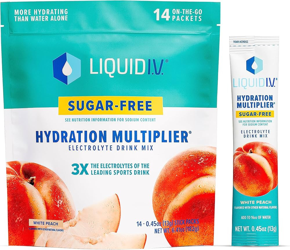Liquid I.V. Sugar-Free Hydration Multiplier - White Peach – Sugar-Free Hydration Powder Packets... | Amazon (US)