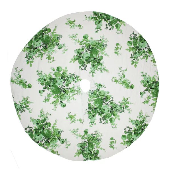 Holiday Floral Tree Skirt, Green | The Avenue