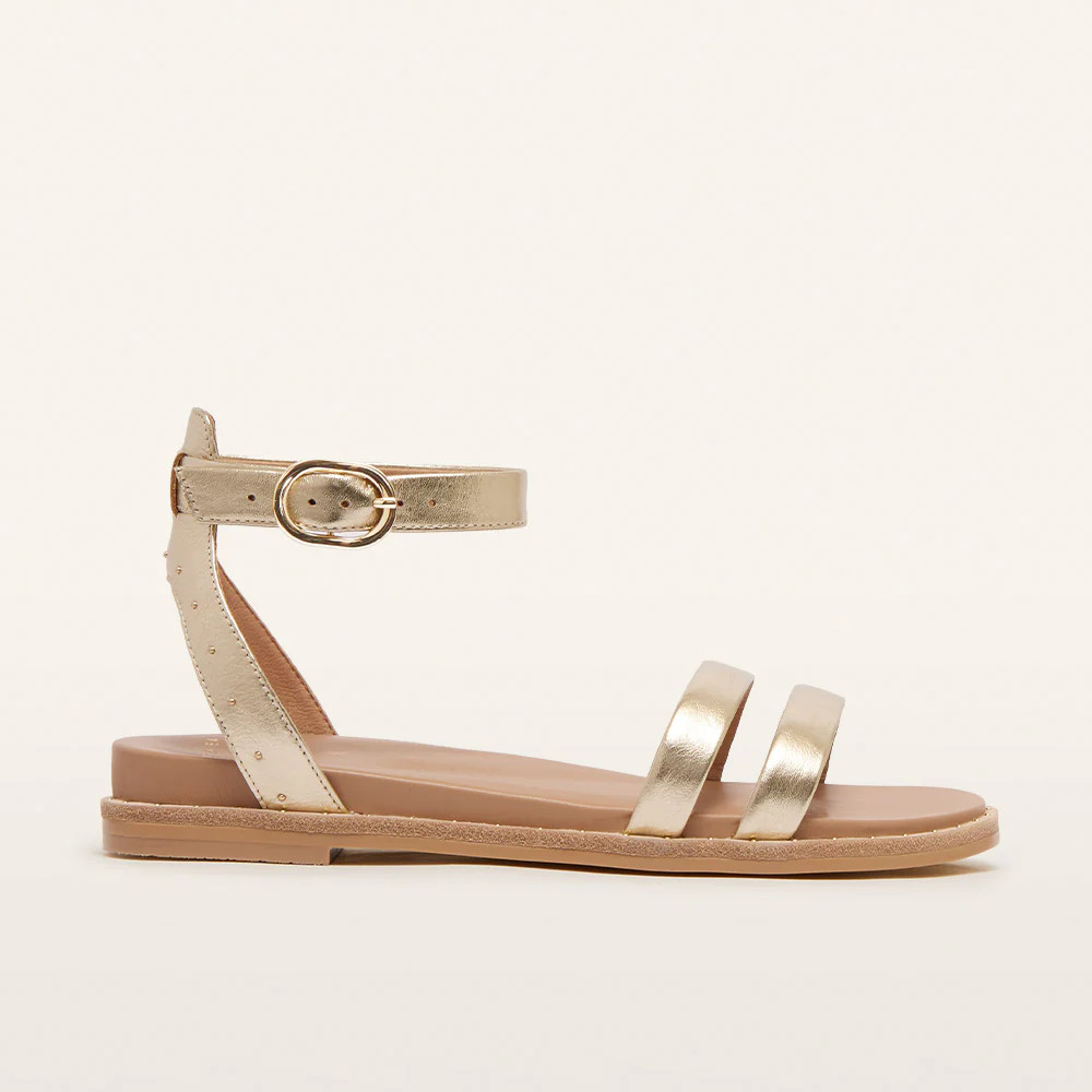 Patterson Gold Tumbled Sandals | FRANKIE4 | FRANKIE4