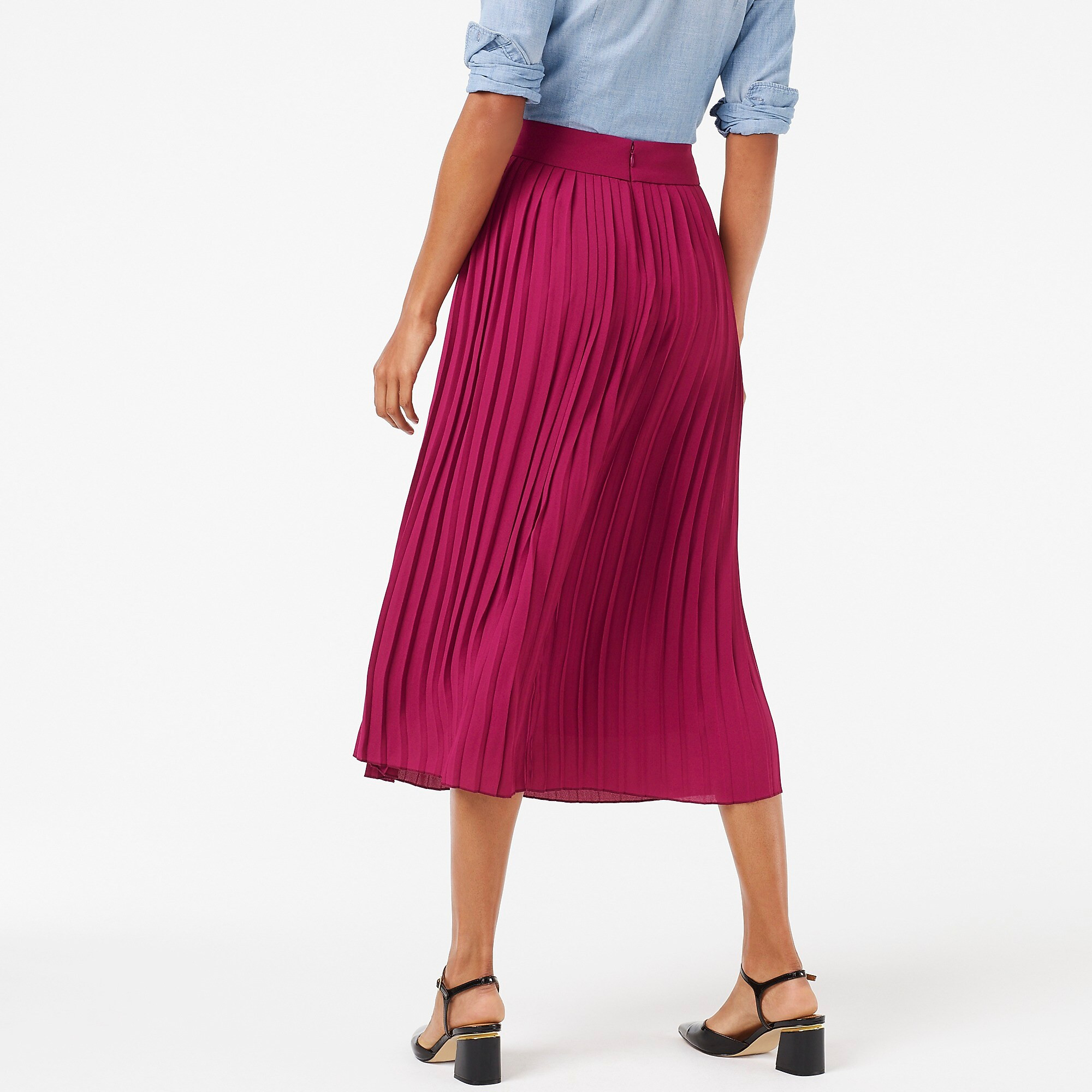 Pleated midi skirt | J.Crew Factory