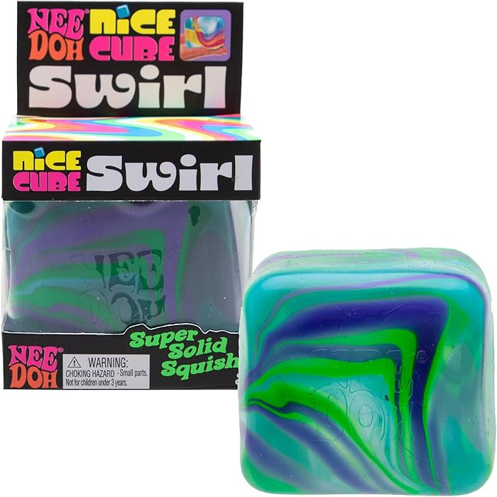 Schylling NeeDoh Nice Cube Swirl - Sensory Toy with a Super Solid Squish - Unique, Swirling Color... | Amazon (US)