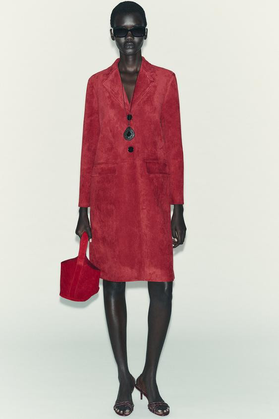 FAUX SUEDE TAILCOAT | Zara US