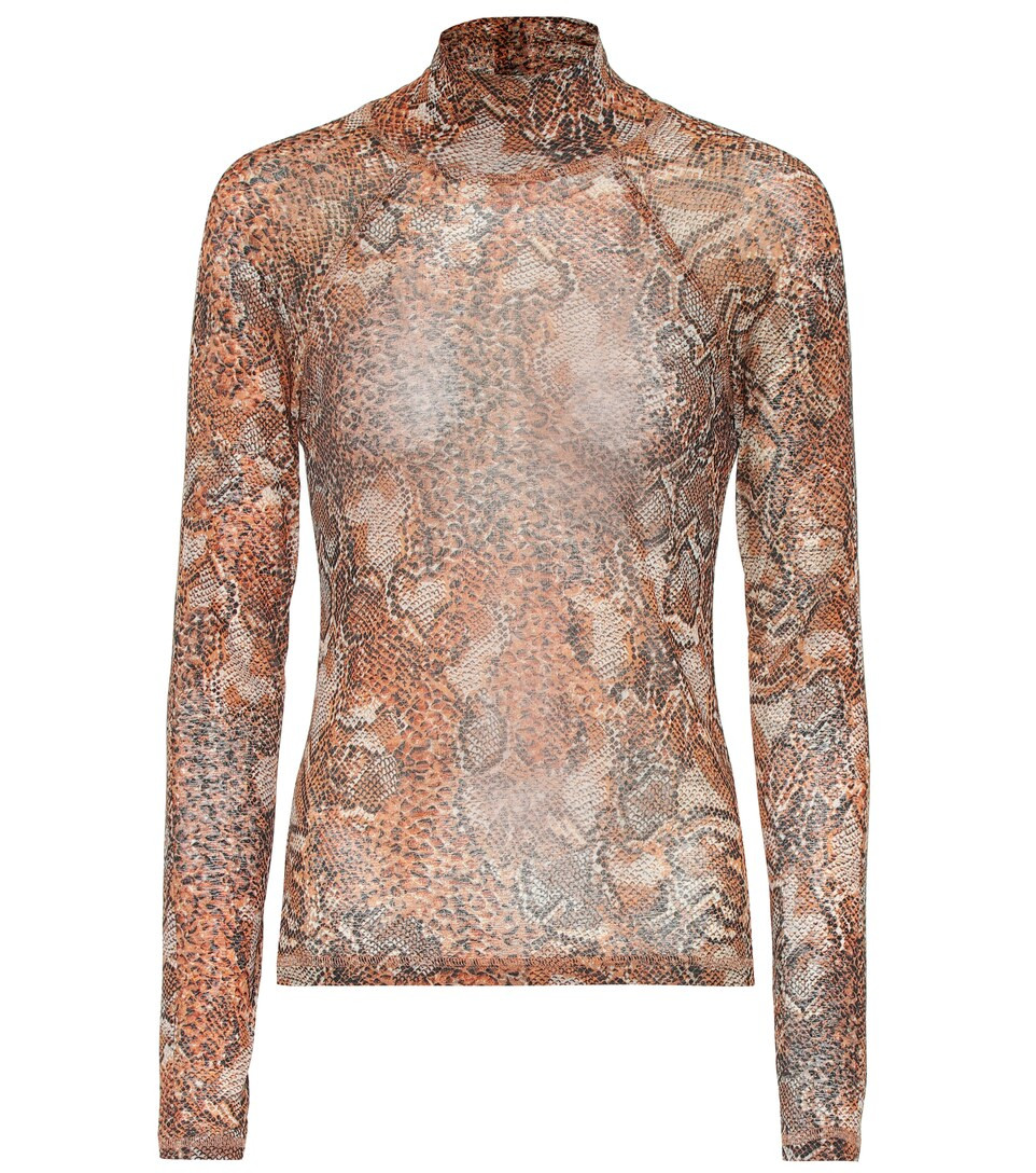 Madi snake-printed turtleneck top | Mytheresa (US/CA)