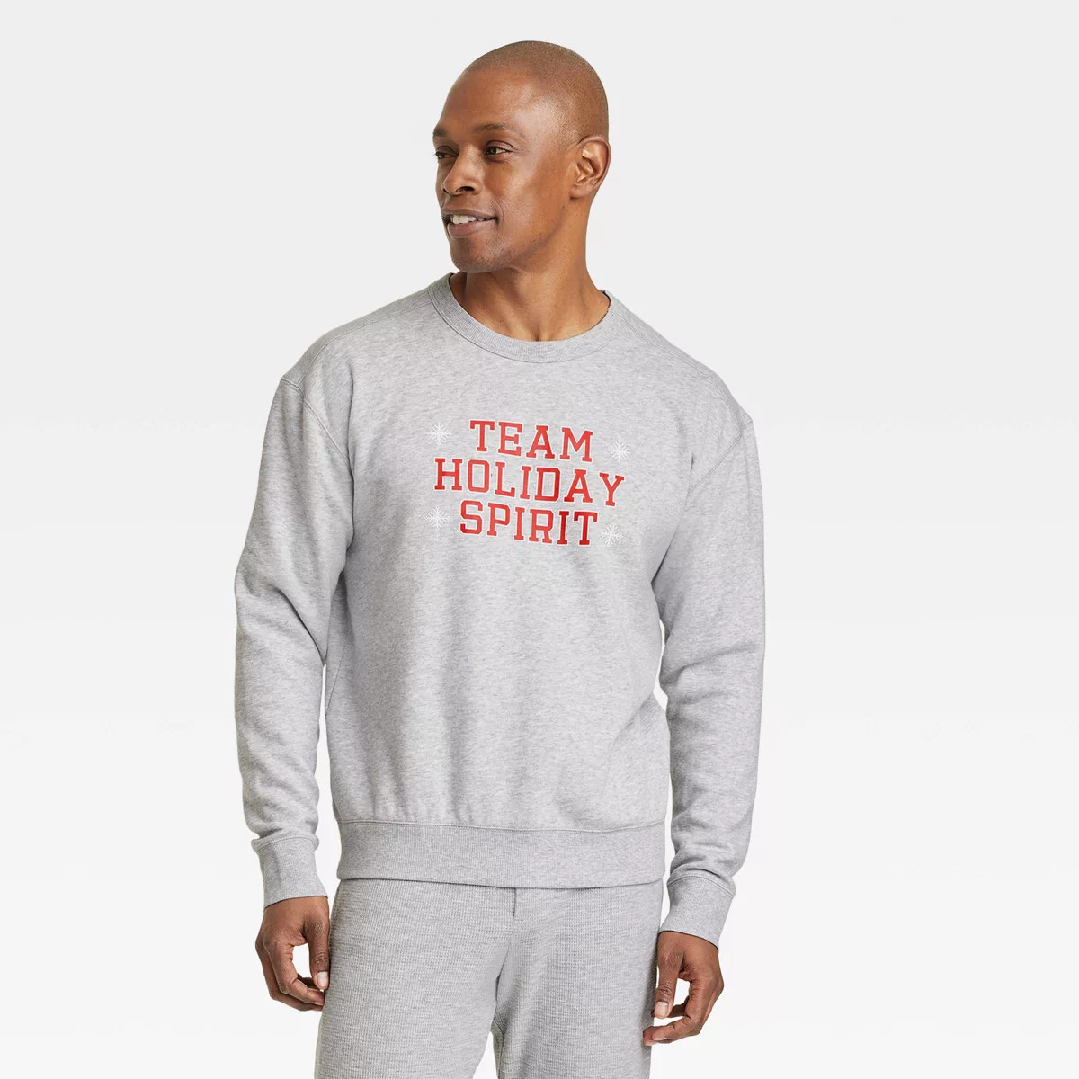 Men's Team Holiday Spirit Matching Family Sweatshirt - Wondershop™ Gray | Target