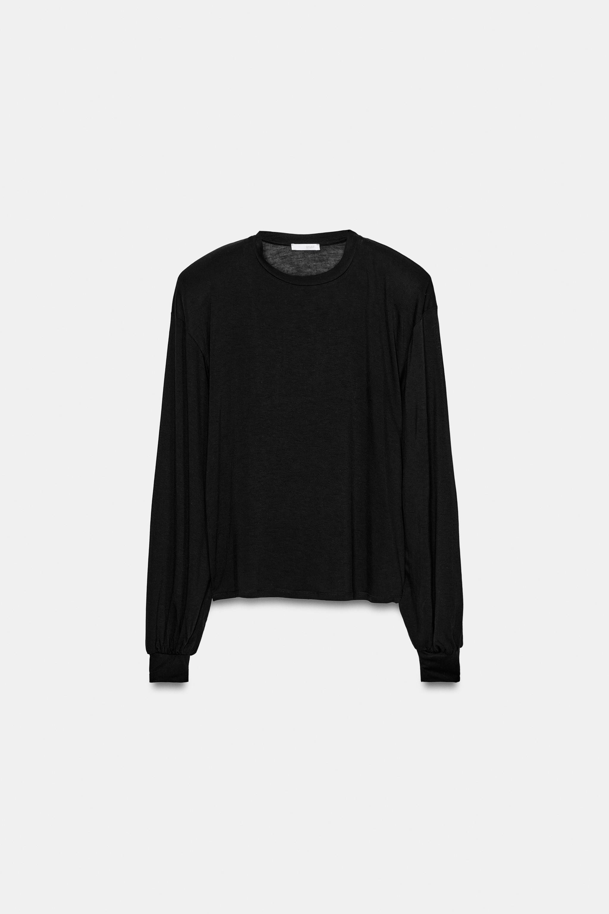 FLUID TOP WITH SHOULDER PADS | Zara UK