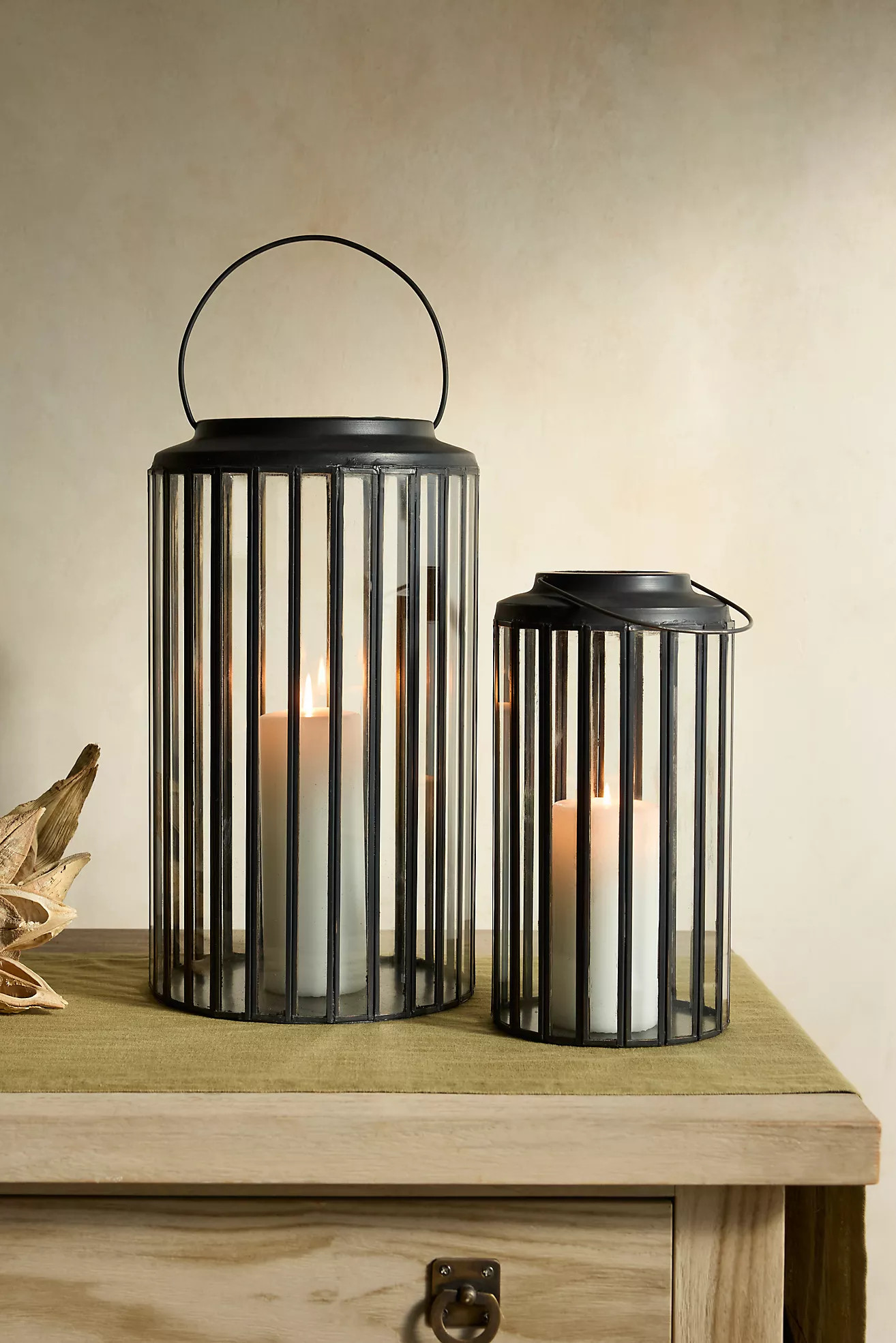 Black Paned Lantern | Anthropologie (US)