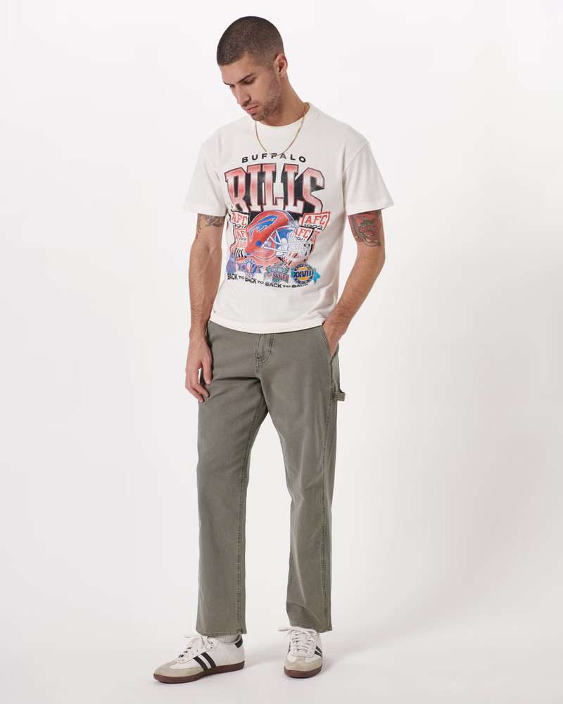 Men's Vintage Buffalo Bills Graphic Tee | Men's Tops | Abercrombie.com | Abercrombie & Fitch (US)