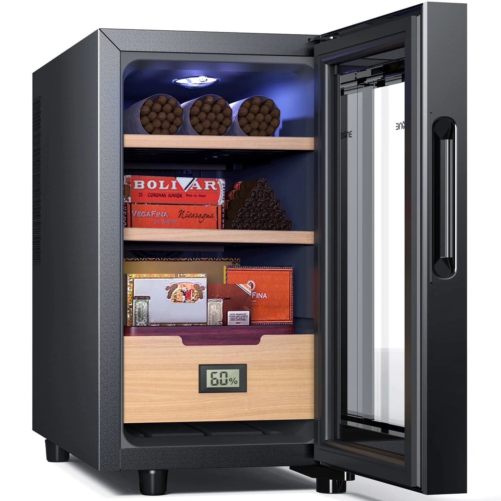NEEDONE 23L Electric Cigar Humidor for 150 Counts, Cooling Control System,With Spanish Cedar Wood... | Walmart (US)