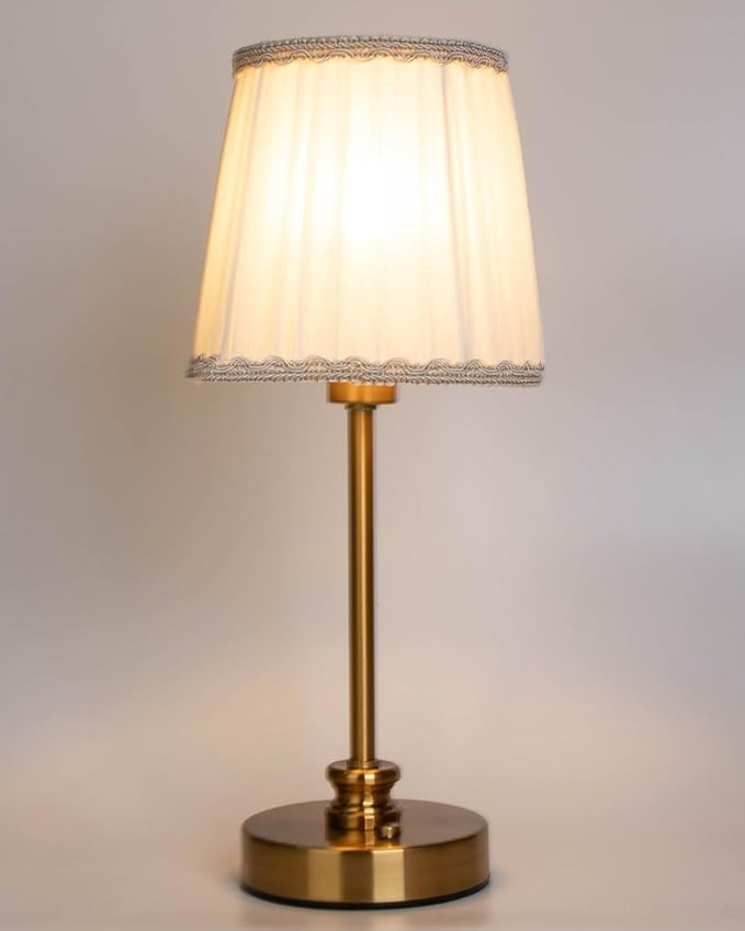 Cordless Table lamp,Rechargeable Portable Vintage Gold Small Lamp for Bar,Kitchen,Living Room,Bed... | Amazon (US)
