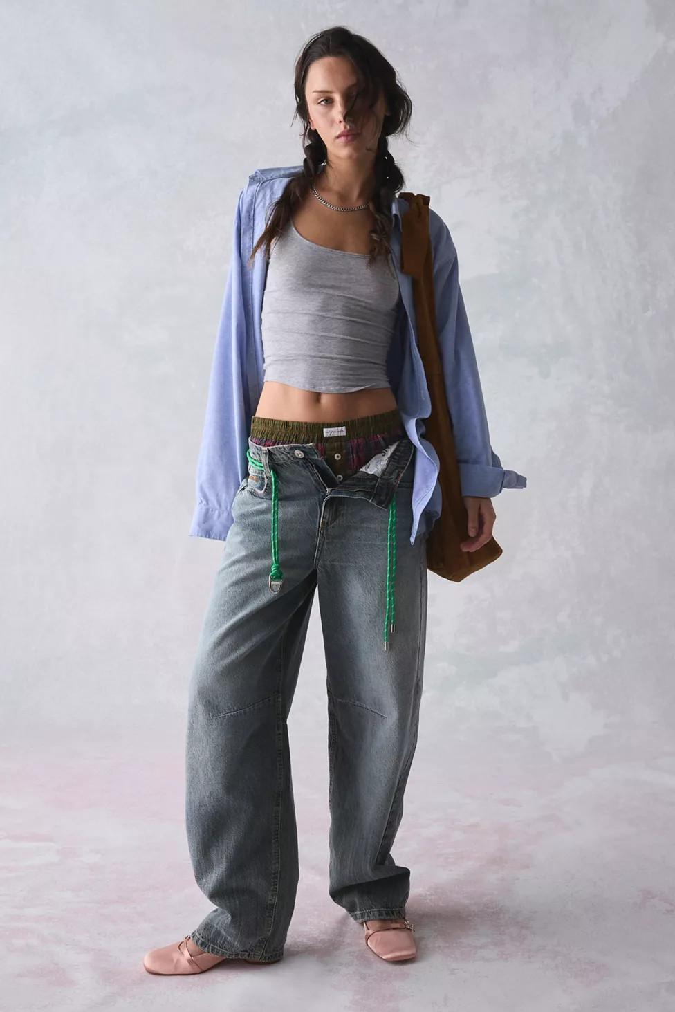 BDG Logan Buckle Baggy Barrel Jean | Urban Outfitters (US and RoW)