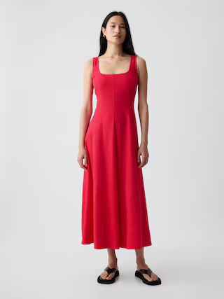 Linen-Blend Midi Dress | Gap (US)