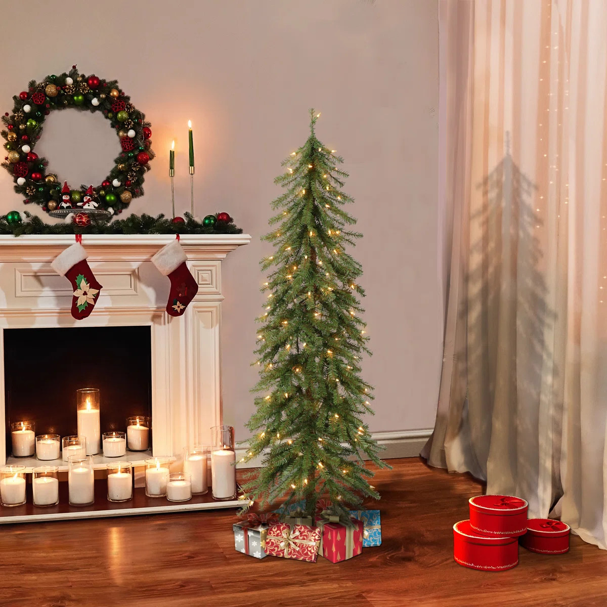 Lighted Artificial Pine Christmas Tree | Joss & Main