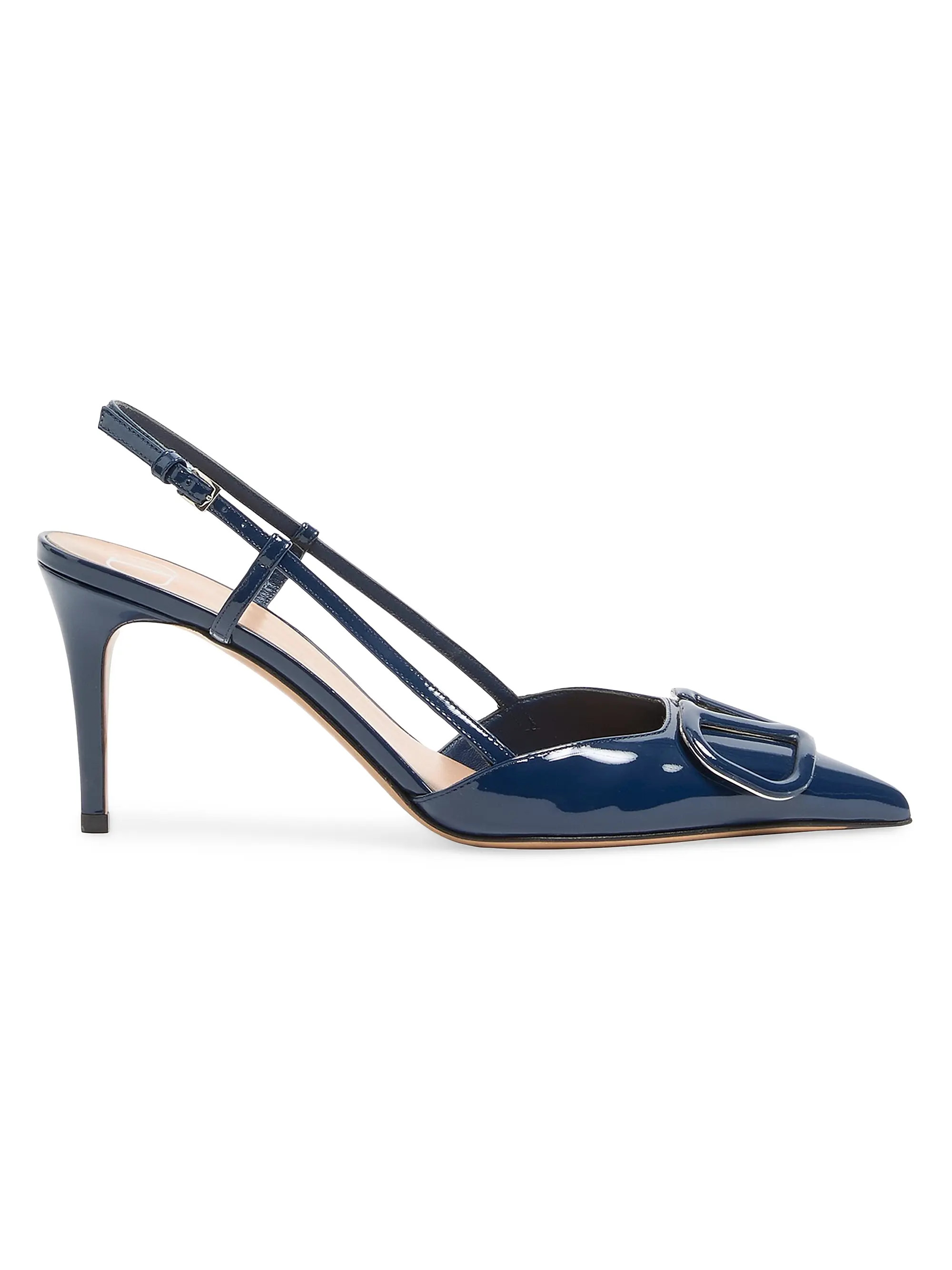Vlogo Signature 80MM Patent Leather Slingback Pumps | Saks Fifth Avenue