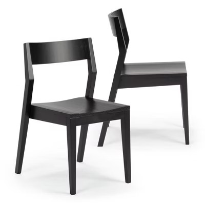Plank+Beam Modern Dining Chair Set of 2, Solid Wood Chairs for Kitchen, Office, Living Room | Target