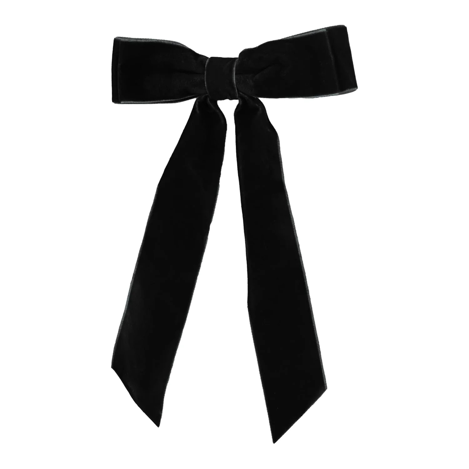 6 inch Hair Bow Velvet Hair Clip with Tails (Black) - Walmart.com | Walmart (US)