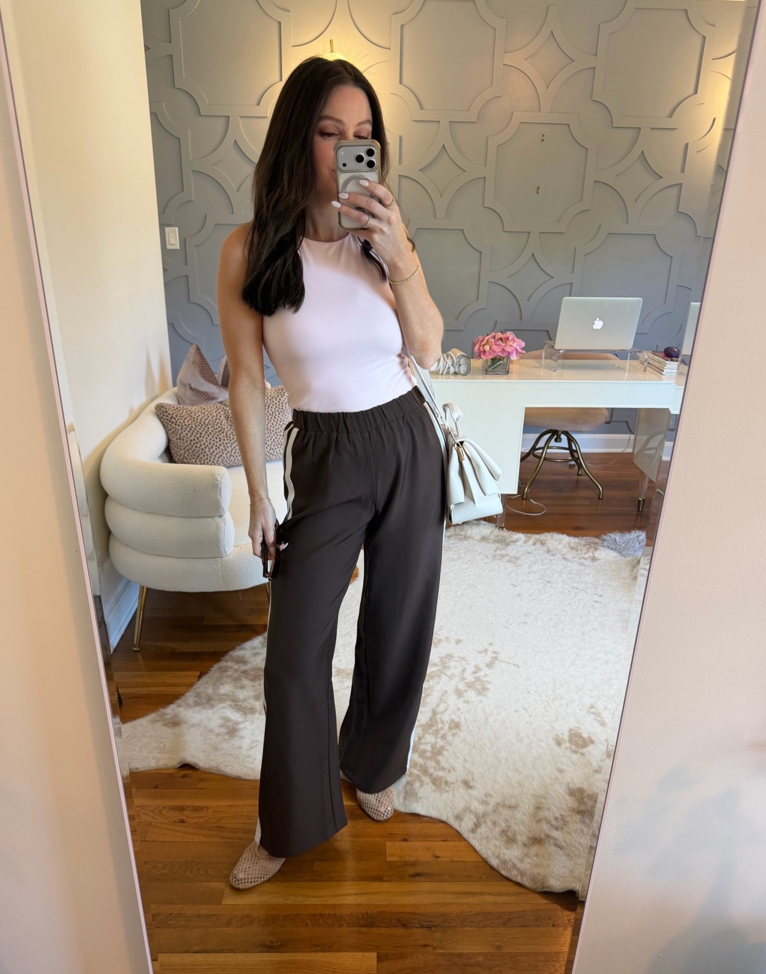 Elevated casual outfit! Tank is true size. Pants are true size. Both come in multiple colors!