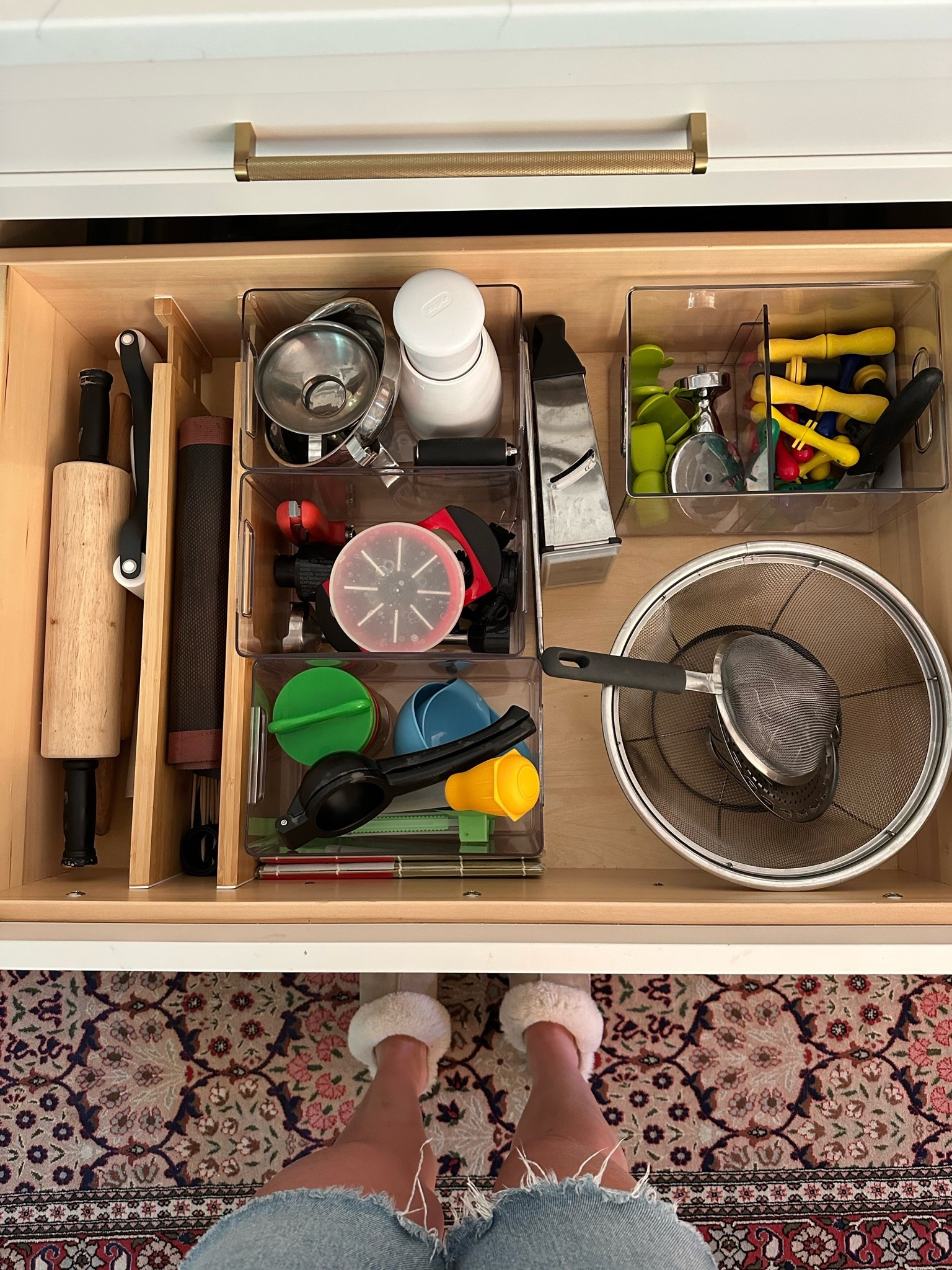 I was feeling a bit stuck organizing this deep drawer, but thanks to a few suggestions from a friend, it was whipped into shape! Linked everything including this sweet divided bin which I’d never seen before- perfect for the trinkety things like corn on the cob and taco holders.

#LTKHome #LTKdayinmylife #LTKmomlife