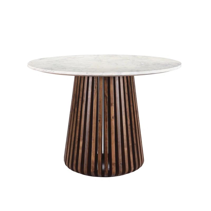 Kendall Solid Wood & Marble Dining Table | Wayfair North America