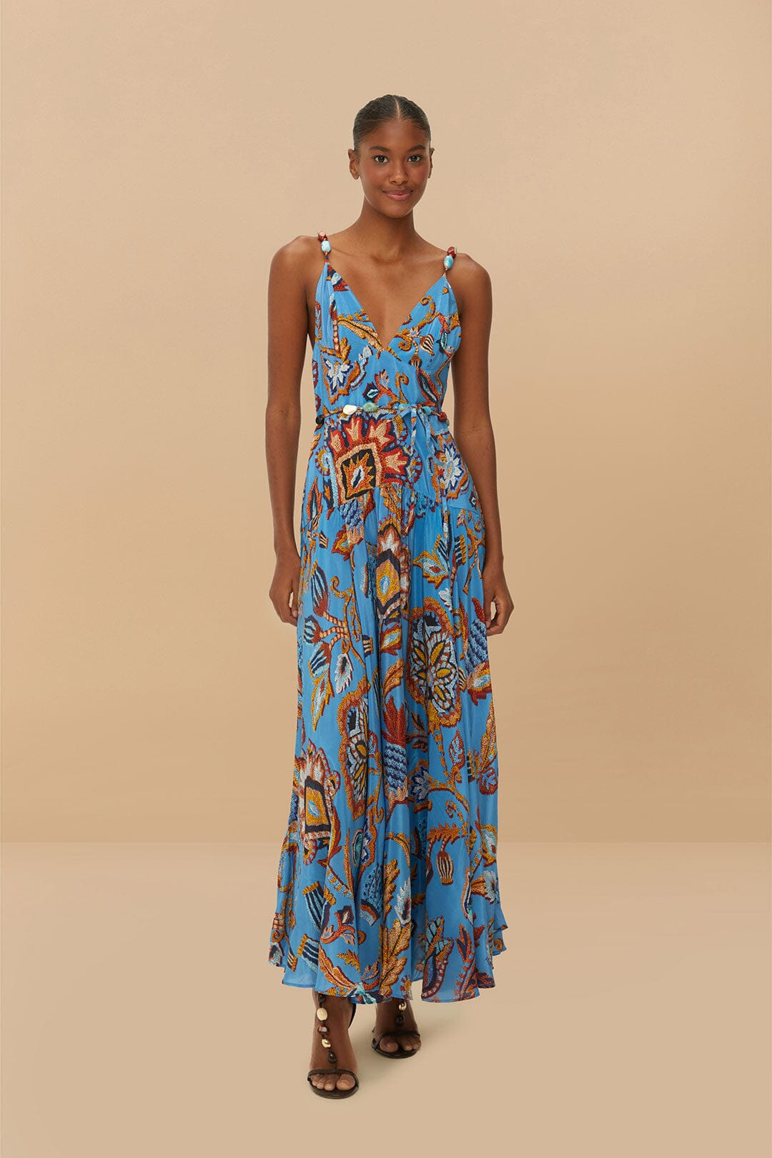 Blue Sunset Tapestry Sleeveless Midi Dress | FarmRio (US)