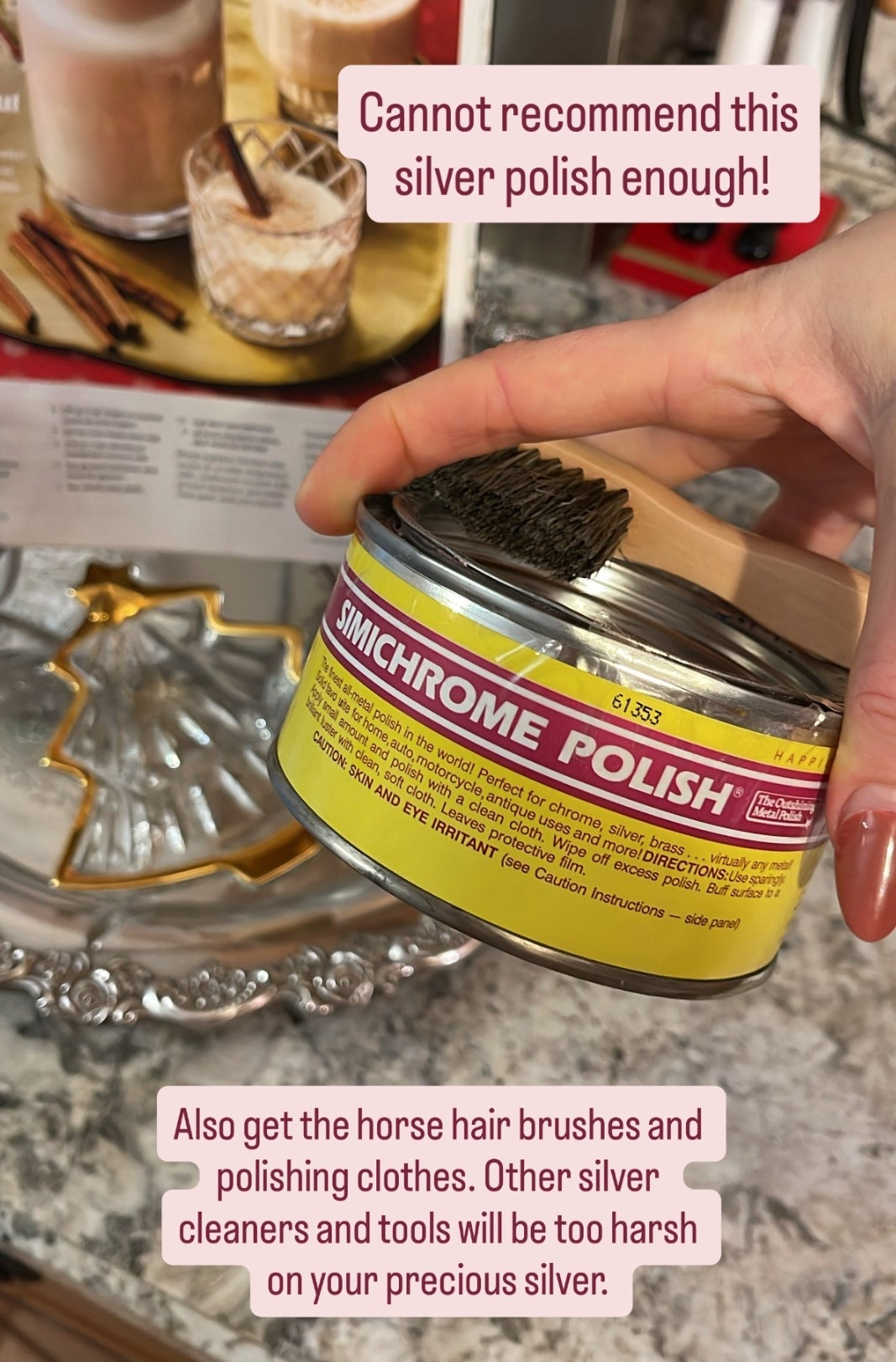 Cannot recommend this Silver cleaning polish and polishing cloth enough! 
Silver 
silver Cleaning
