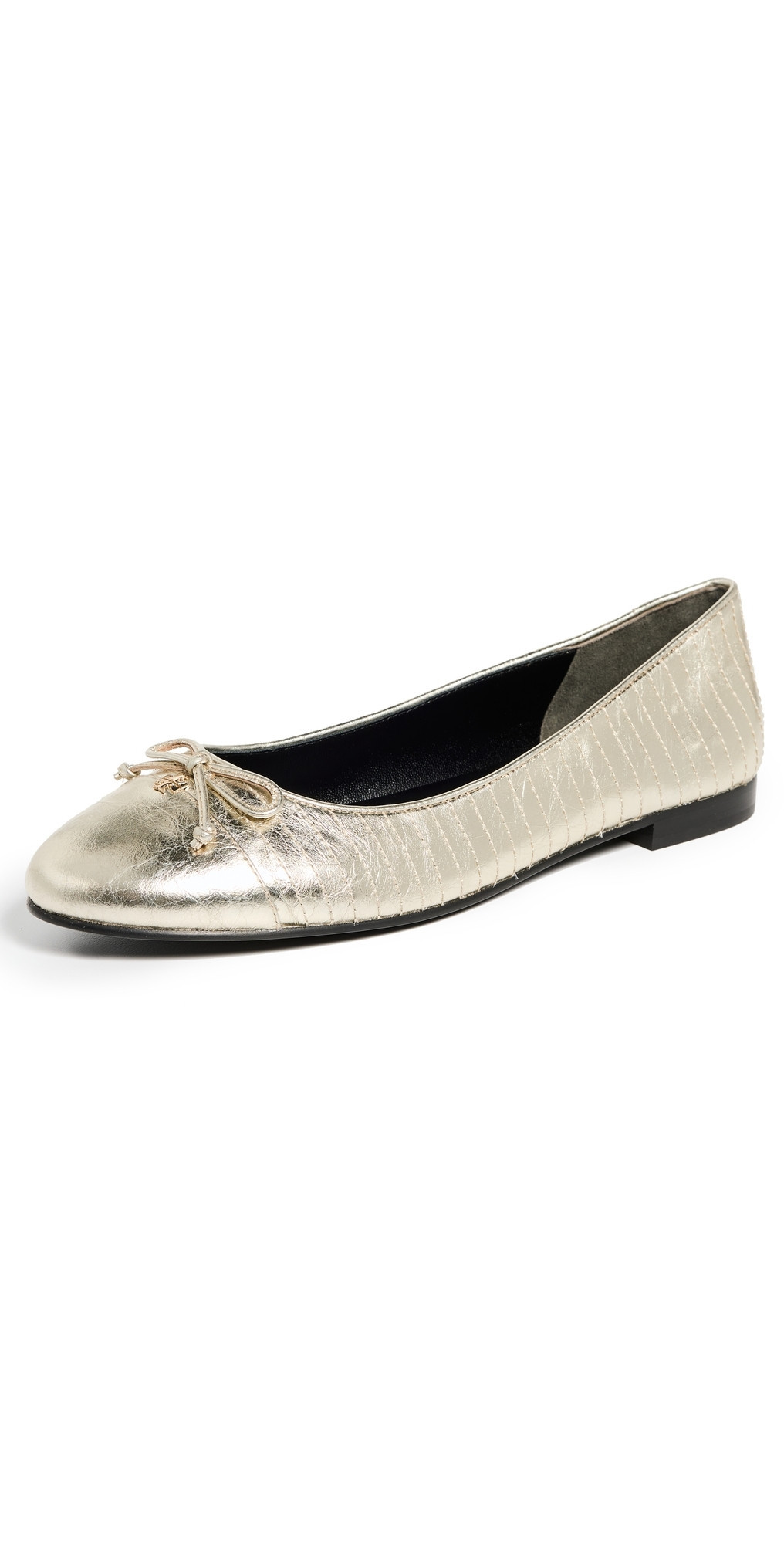 Tory Burch Quilted Bow Ballet Flats Spark Gold 7 | Shopbop