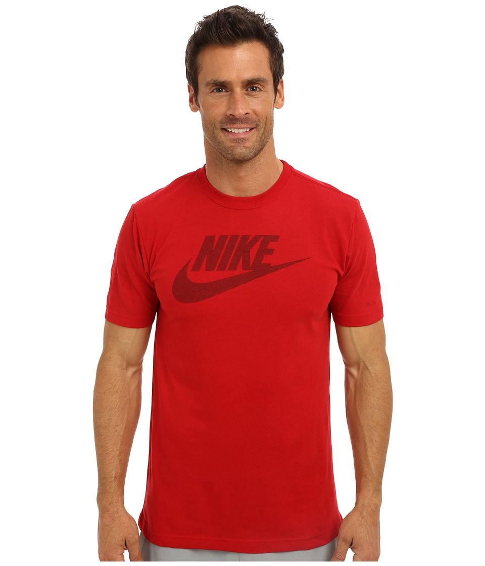 Nike 26 O Futura Tee (Gym Red/Deep Burgundy) Men's T Shirt | Zappos