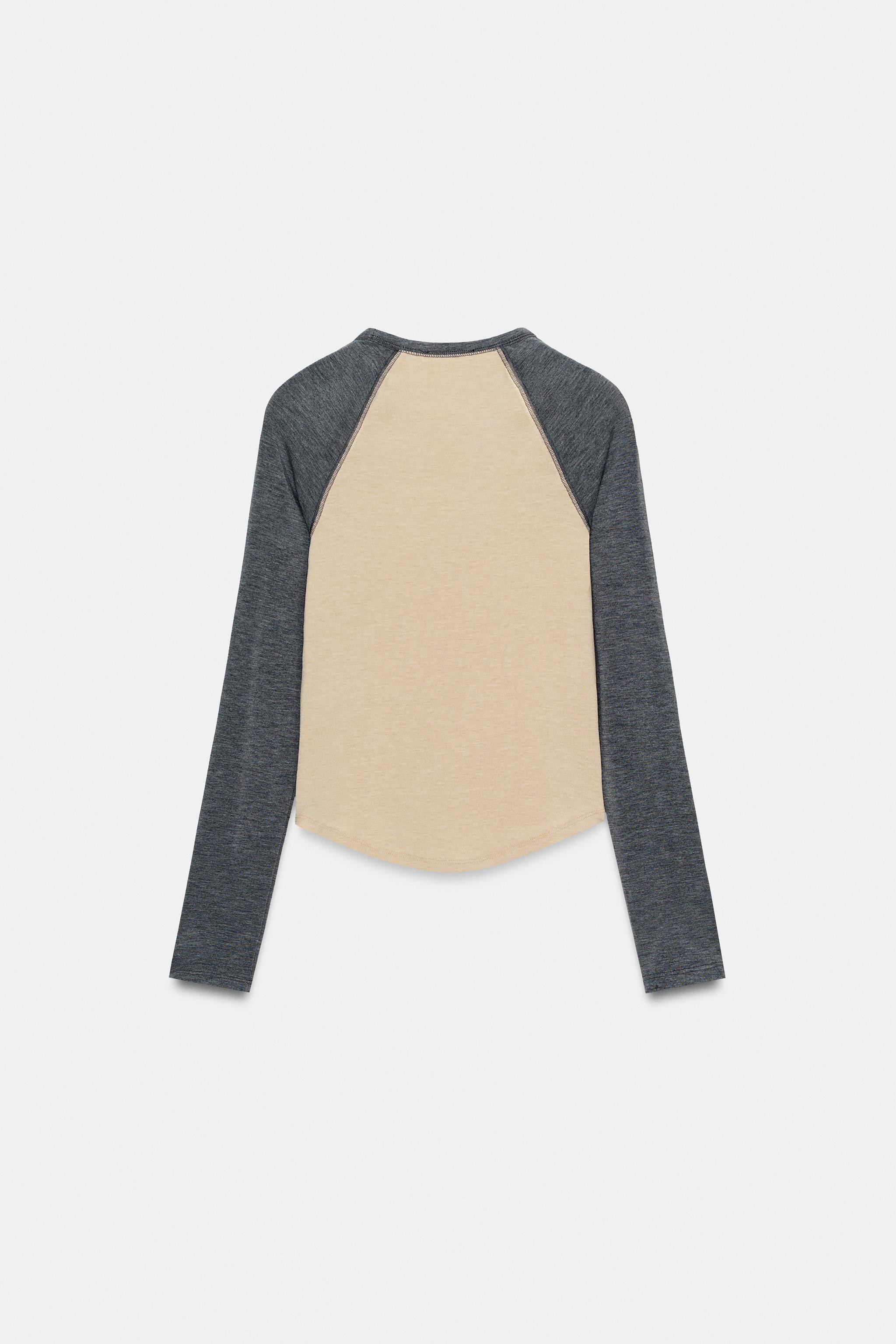 CONTRAST RAGLAN T-SHIRT | Zara US