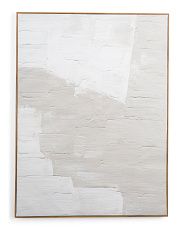 30x40 White On Grey Stone Abstract Walnut Framed Wall Art | Wall Art | T.J.Maxx | TJ Maxx