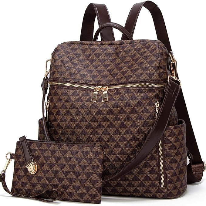 Makes Backpack Purse for Women PU Leather Travel Satchel Handbag Convertible Design Bag with Purs... | Amazon (US)