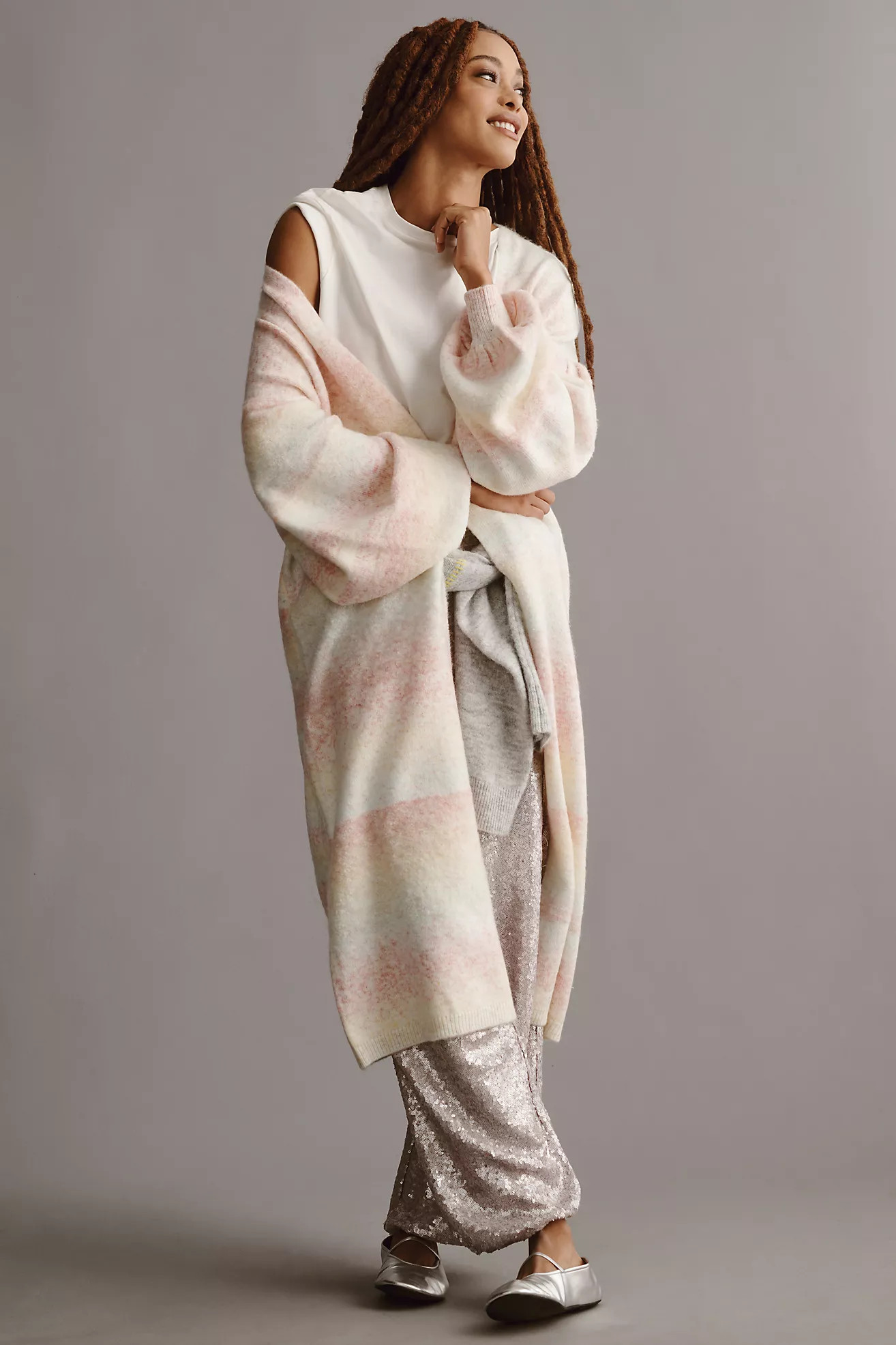 By Anthropologie Cozy Ombre Stripe Duster Sweater | Anthropologie (US)