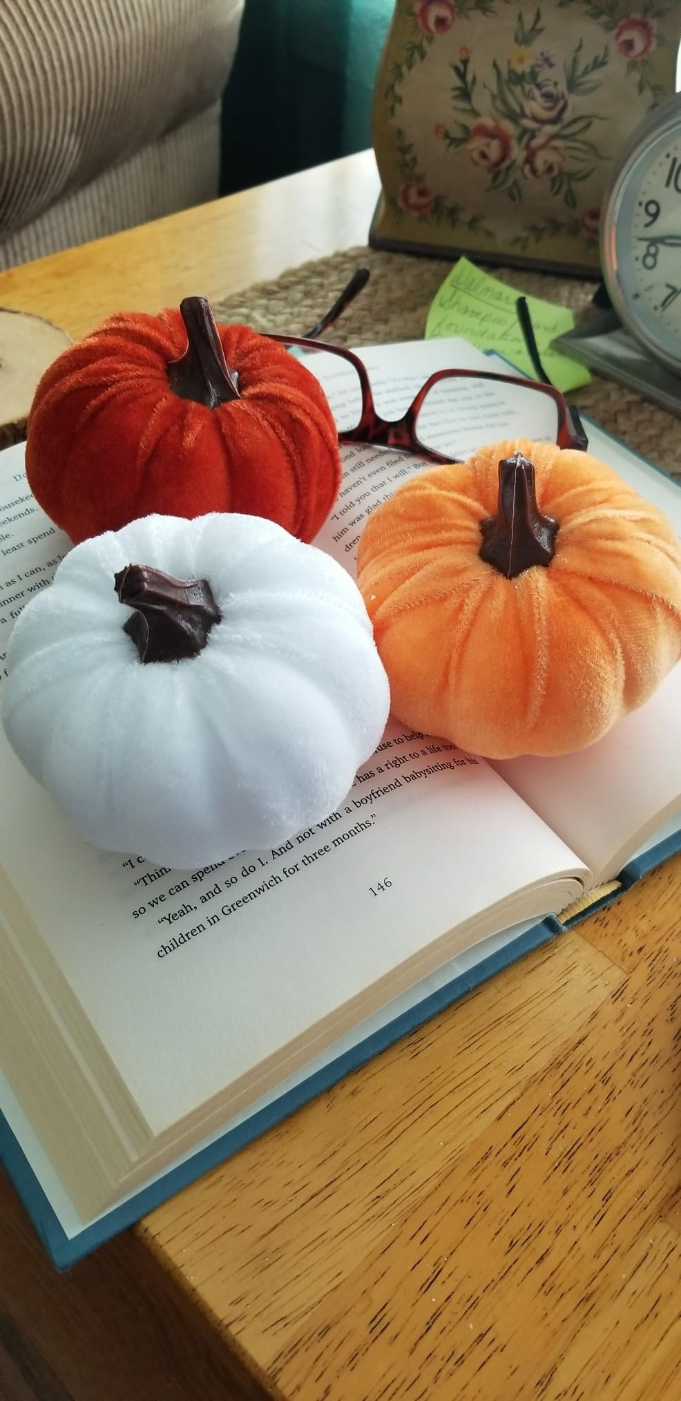 Winlyn 16 Pcs Assorted Small Faux Rustic Harvest Velvet Pumpkins Decorative Rust Orange Gold Olive Gray Fabric Pumpkins Foam Pumpkins Farmhouse Fall Thanksgiving Halloween Table Centerpiece Decor | Amazon (US)