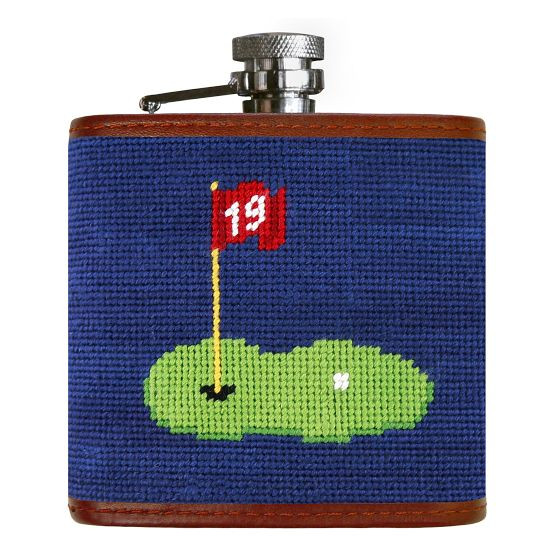Smathers & Branson Needlepoint Flask | Mark and Graham