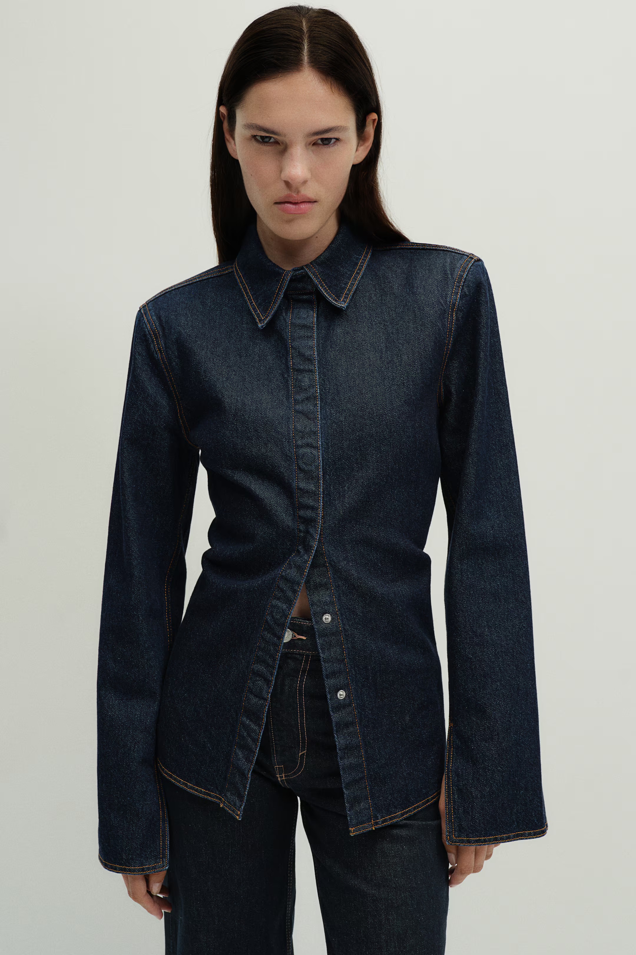 Wide High Cropped Jeans - Dark denim blue - Ladies | H&M US | H&M (US + CA)