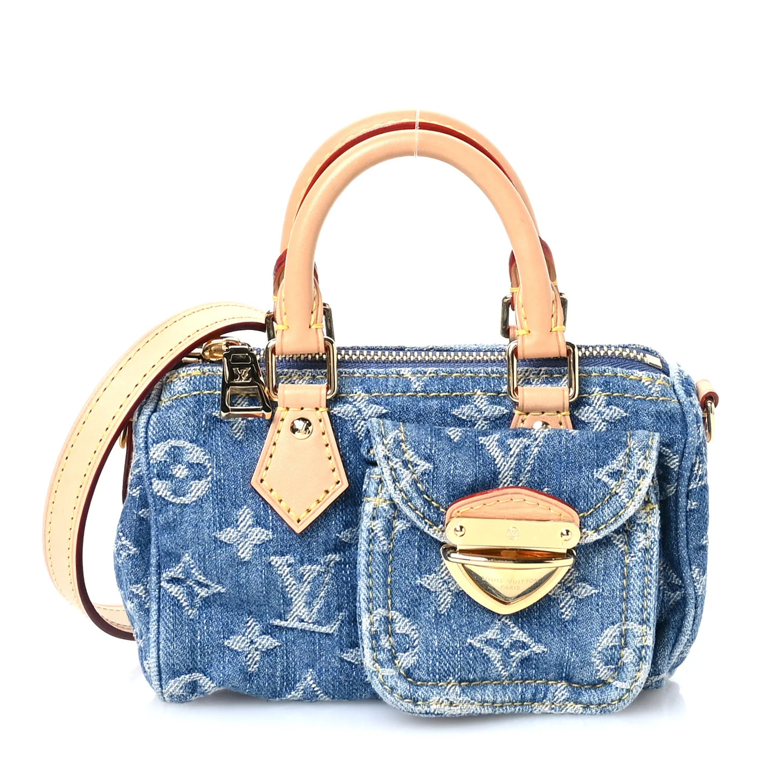 Monogram Denim Nano Speedy  Blue | FASHIONPHILE (US)