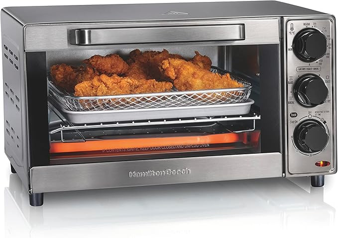 Hamilton Beach Sure-Crisp Toaster Oven Air Fryer Combo, Fits 9” Pizza, 4 Slice Capacity, Powerf... | Amazon (US)