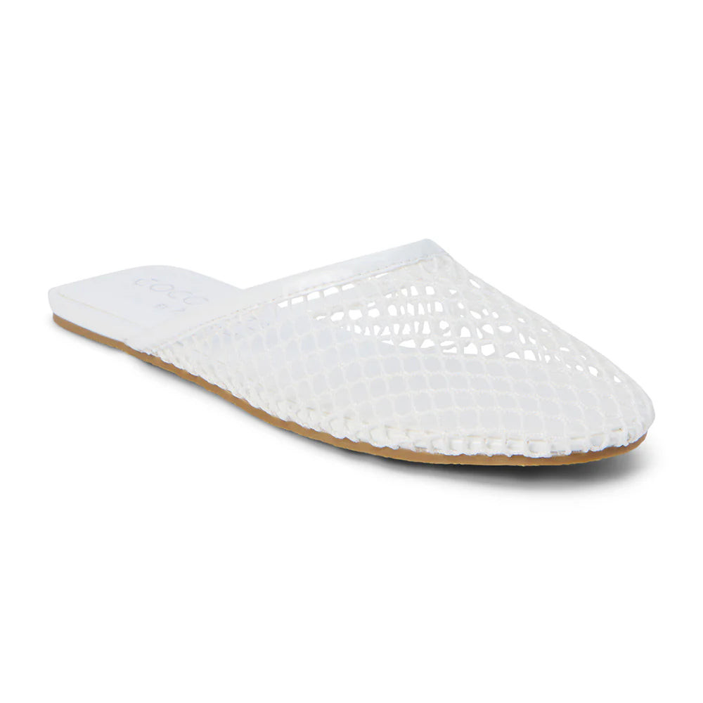 Brooklyn Flat Mule -  White | Triple Threads
