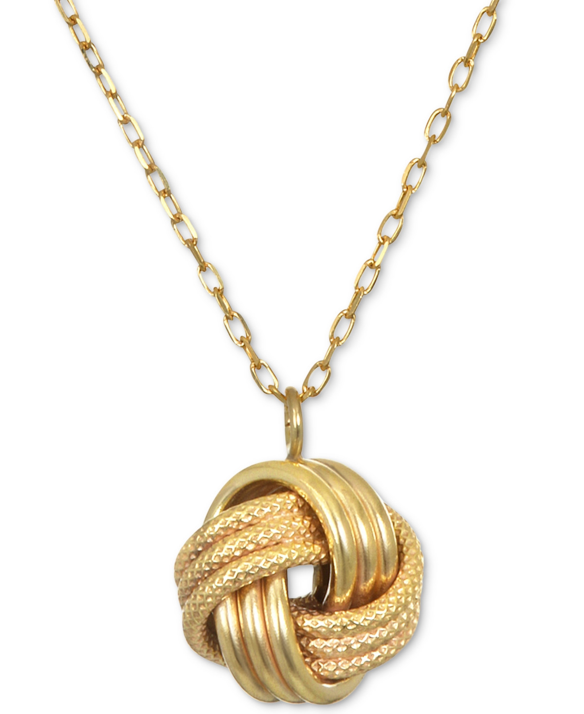 Knot 18" Pendant Necklace in 14k Gold - Yellow Gold | Macy's