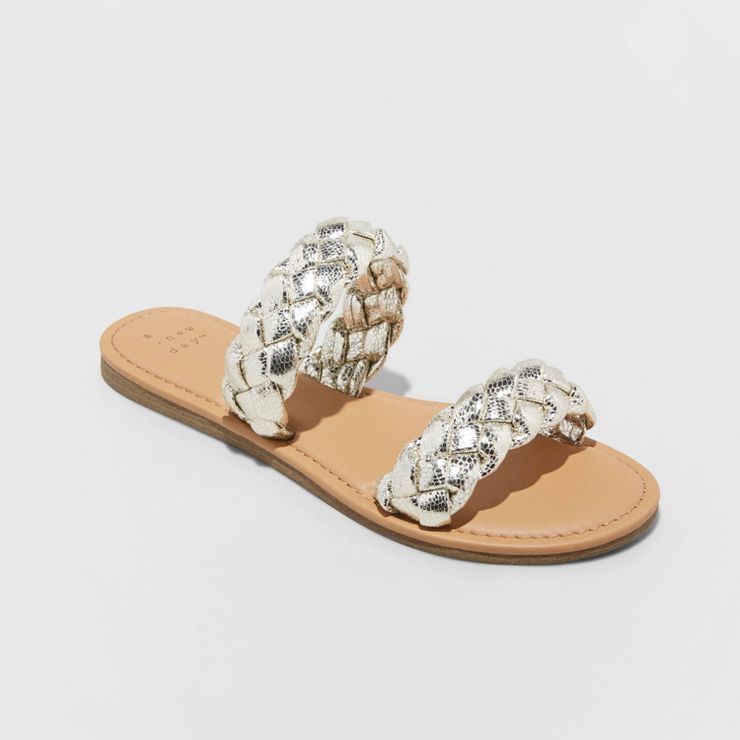 Women's Lucy Braided Slide Sandals - A New Day™ | Target