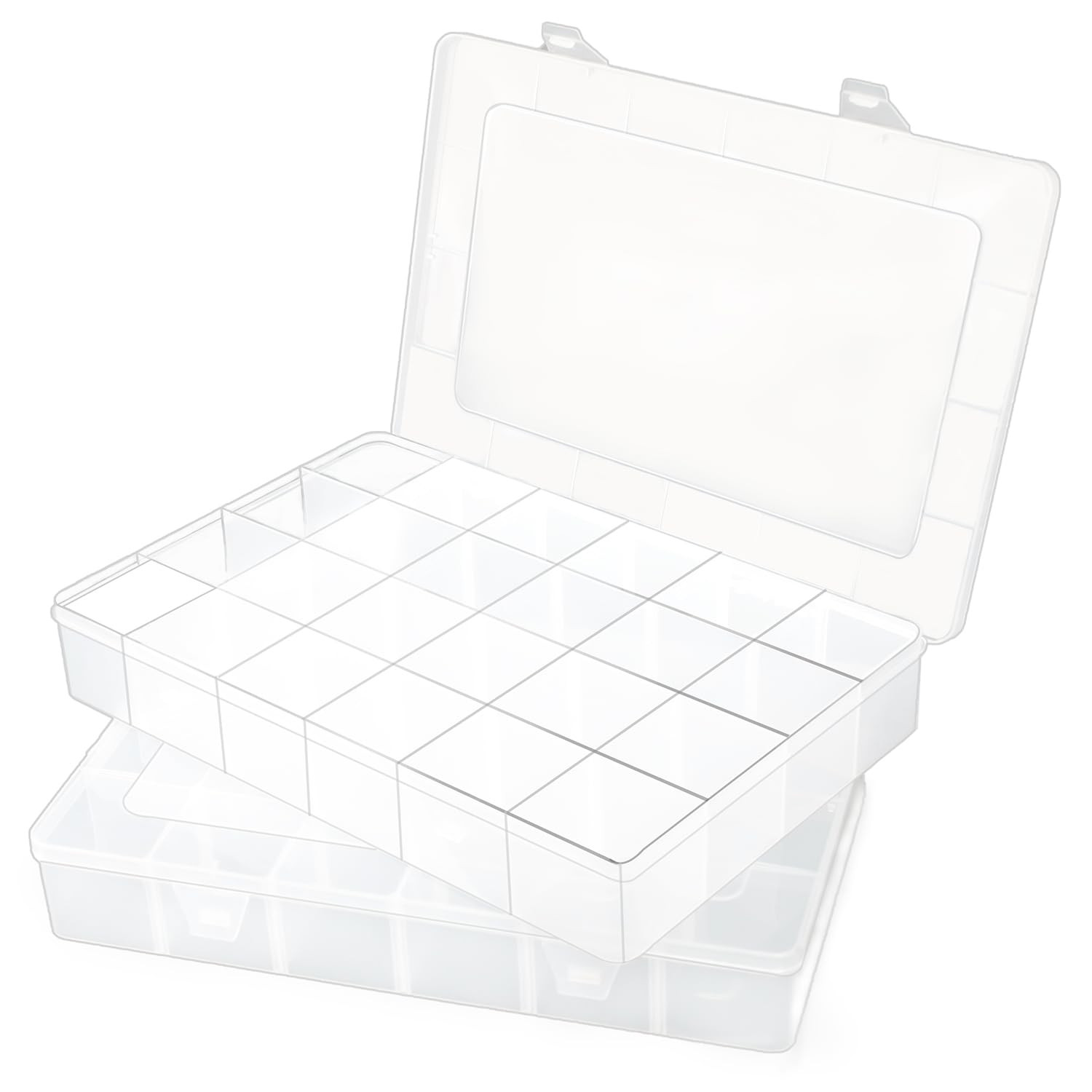 1 Pcs Large 24 Grids Plastic Organizer Box, Grids Clear Plastic Organizer Box, for kitchen Storag... | Amazon (US)