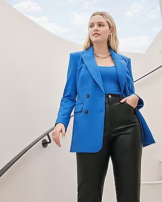 Double Breasted Hourglass Blazer | Express