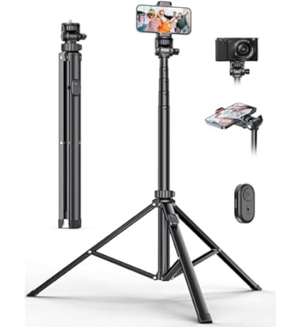 SENSYNE 62" Phone Tripod & Selfie Stick, Extendable Cell Phone Tripod Stand with Wireless Remote ... | Amazon (US)