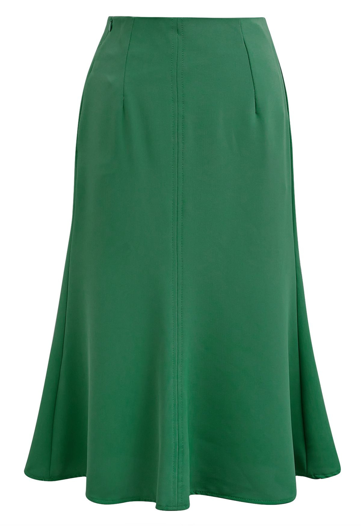 Solid Color Frilling Skirt in Green | Chicwish