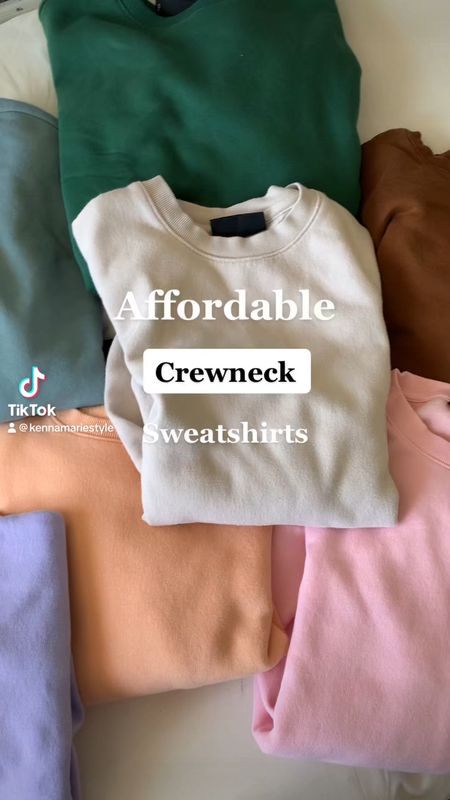 Affordable crewneck sweatshirts, H&M, size up one or two for oversized fit, I have them in large and XL, I prefer the XL for a cozier fit 

#LTKCyberWeek #LTKstyletip #LTKfindsunder50