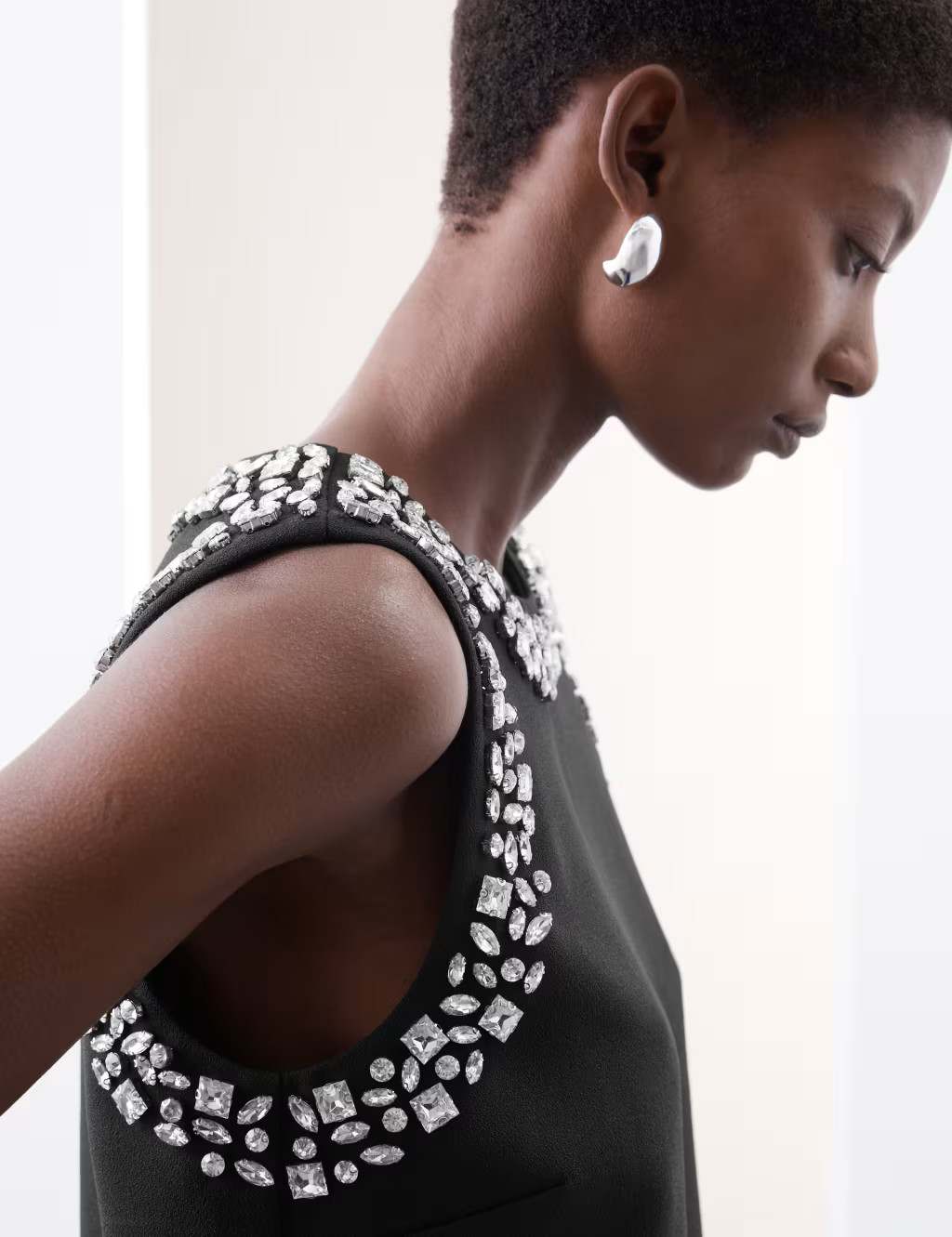 Embellished Crew Neck Sleeveless Blouse | Marks & Spencer (UK)