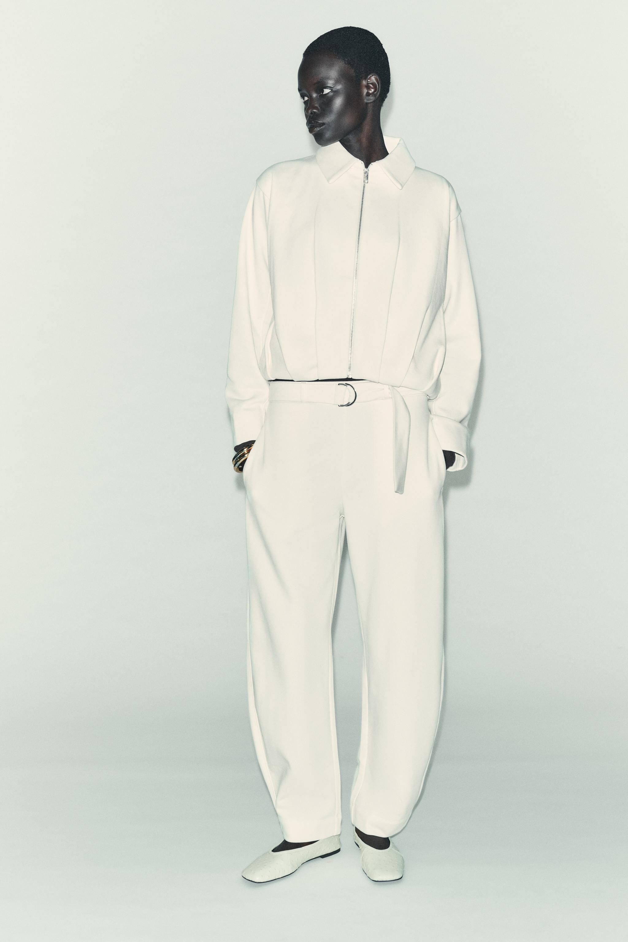 PLEATED FLEECE BOMBER JACKET | Zara UK