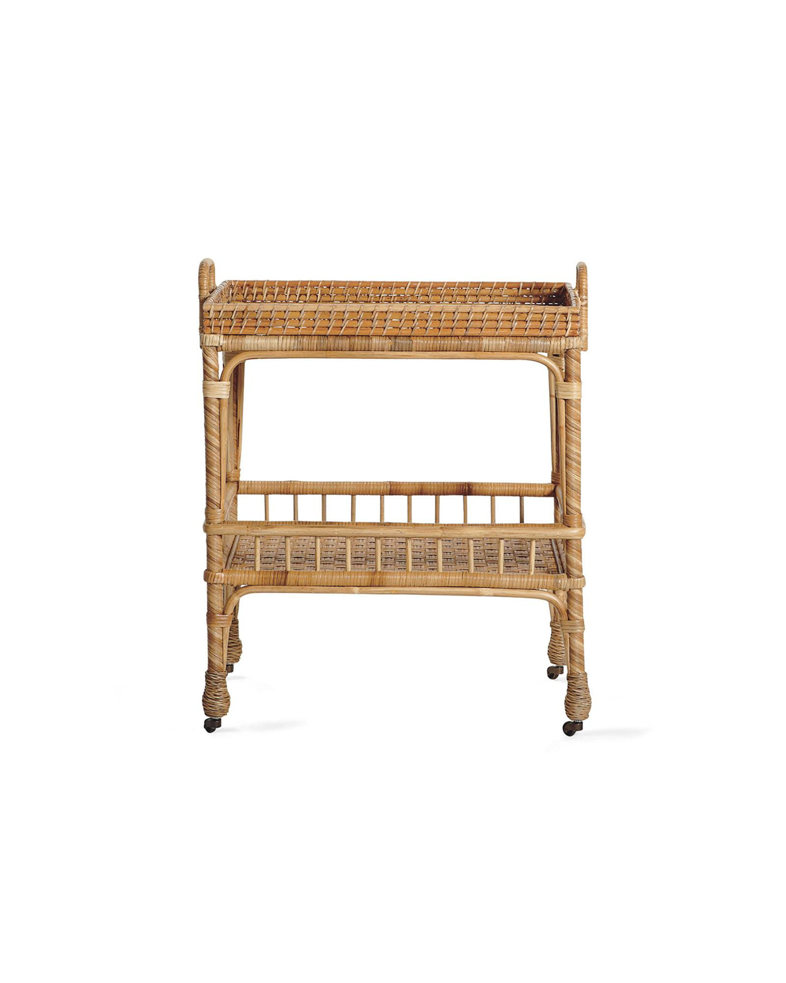 South Seas Rattan Side Cart | Serena and Lily