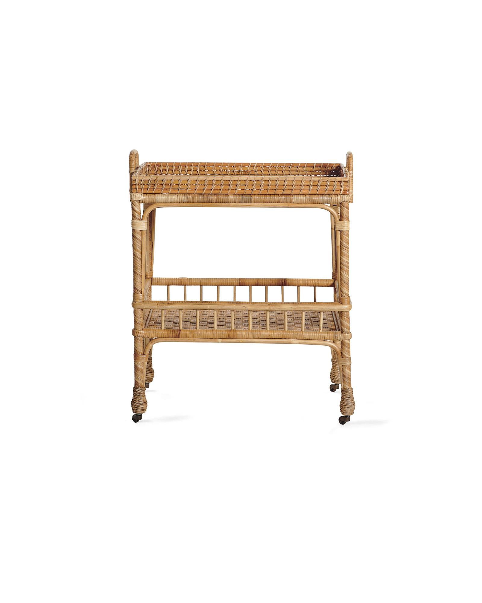 South Seas Rattan Side Cart | Serena and Lily
