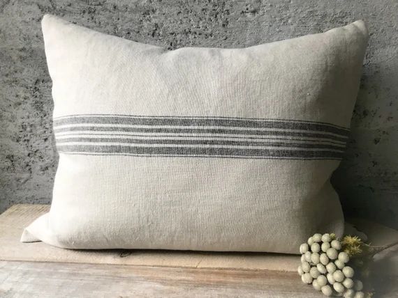 Set of 2 Rustic Linen Pillow Cases /linen Throw Pillow - Etsy | Etsy (US)